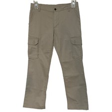 Wrangler Tan Cargo Pants w/Side and Back Pockets Boys Waist 32" Cotton Blend