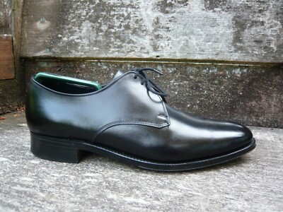 JOSEPH CHEANEY DERBY SCHUHE VINTAGE SCHWARZ LEDER UK8,5 HERREN RYE TOP ZUSTAND