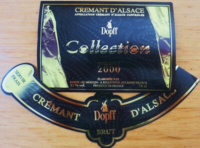 Wine label FRANCE DOPFF Cremant d' Alsace Brut COLLECTION wine labels