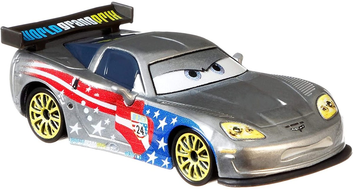 CARS 3 JEFF GORVETTE ジェフ　 カーズ ミニカー Amazon.com: Disney Car Toys Die-Cast Jeff Gorvette, 1:55 Scale Fan