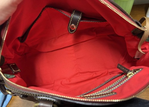 Dooney Bourke Dark Brown T’Moro Florentine Toledo Leather Mail Bag Satchel - Picture 15 of 22