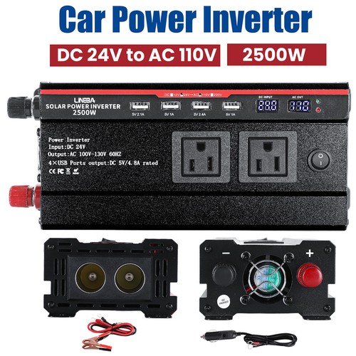 5000W Convertidor DC 12V/24V A 110VAC Con USB Para Carro Auto Inversor Corriente - Picture 66 of 160