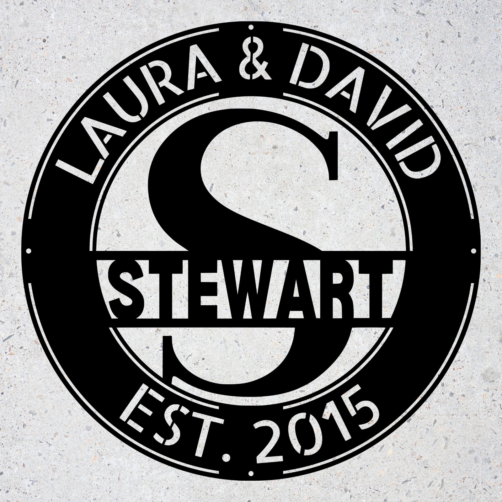 Personalized Family Name Metal Sign Custom Wall Home Decor Gift Indoor Outdoor