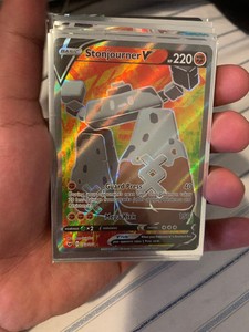 Pokemon Tcg Sword And Shield 193 202 Stonjourner V Full Art Rare Card Ebay