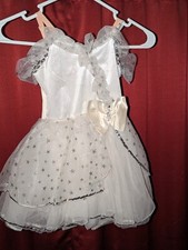 Curtain Call Dance Pageant Dress Girls Size 8 C Sparkling Silver Stars Party