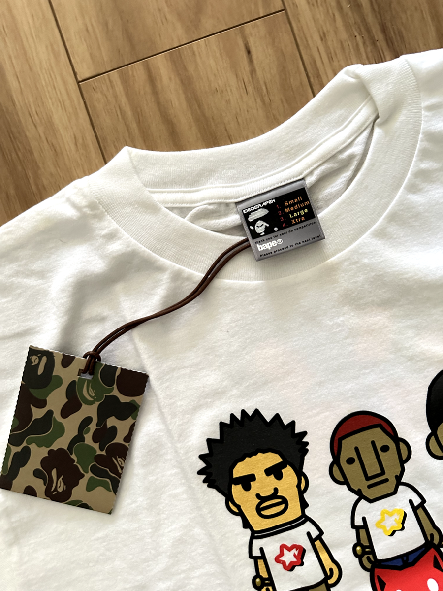 限定品 Bape A BATHING APE x NERD コラボ Tシャツ BAPE × N.E.R.D collaboration T-shirt White NERD A Bathing