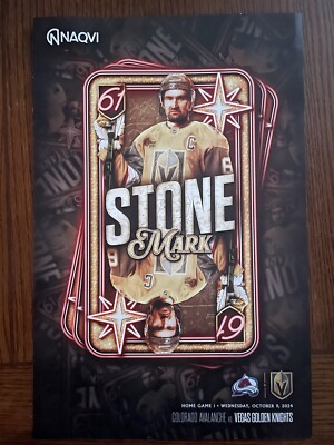 COL vs VGK Mark Stone Program 10/9/2024 Home Game 1 Opening Night