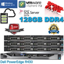 DELL POWEREDGE R430 2x 12 CORE 2.60GHz E5-2690V3 192GB DDR4 16TB SAS STORAGE 64G