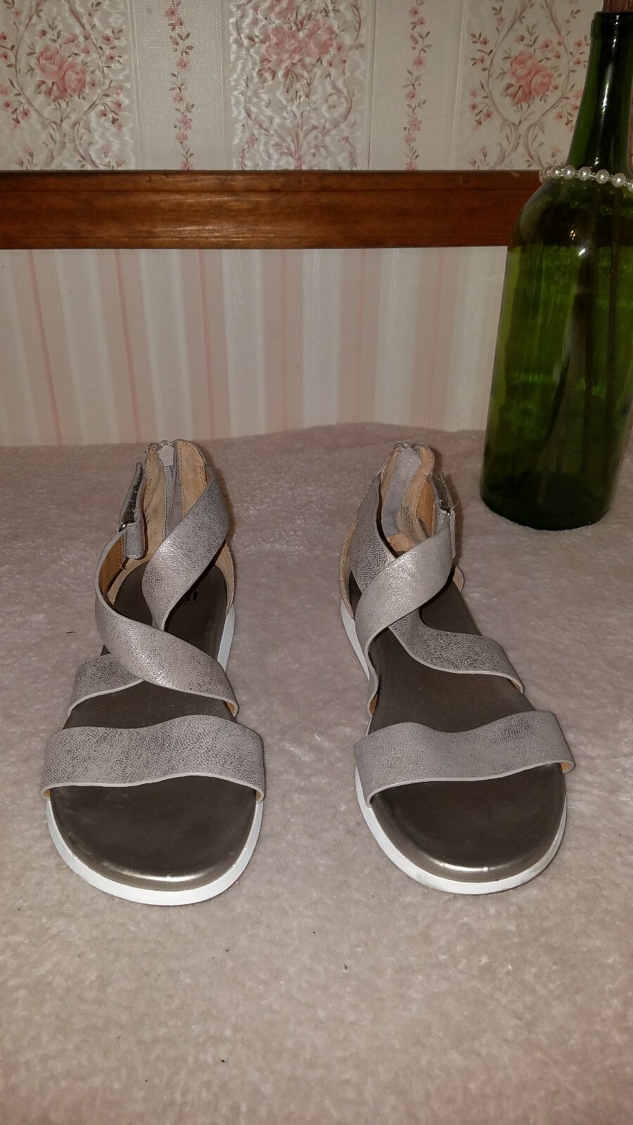 APL SÖFFT sandalo donna Fiora comodo con cinturino taglia 7 pelle argento