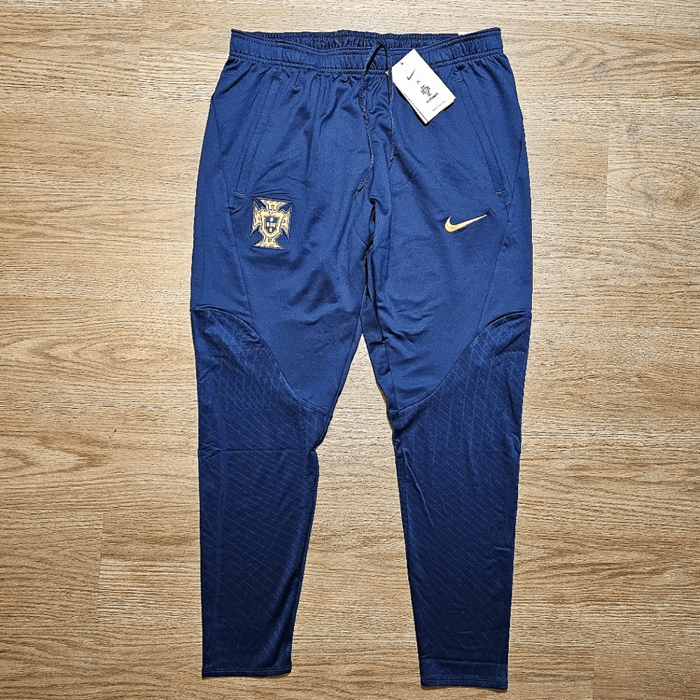 Nike Portugal Cristiano Ronaldo CR7 Soccer Track Pants Joggers Navy Blue  Gold L - Main Image