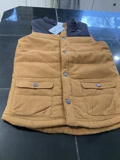 Boys Girls Tommy Bahama FALL Vest Size 10/12 MEDIUM BROWN NWT