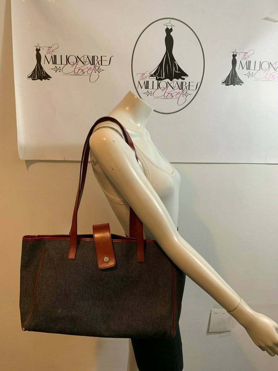 BURBERRY LONDON 117919 BLUE DENIM W/RED WINE DOUBLE FLAT STRAPS