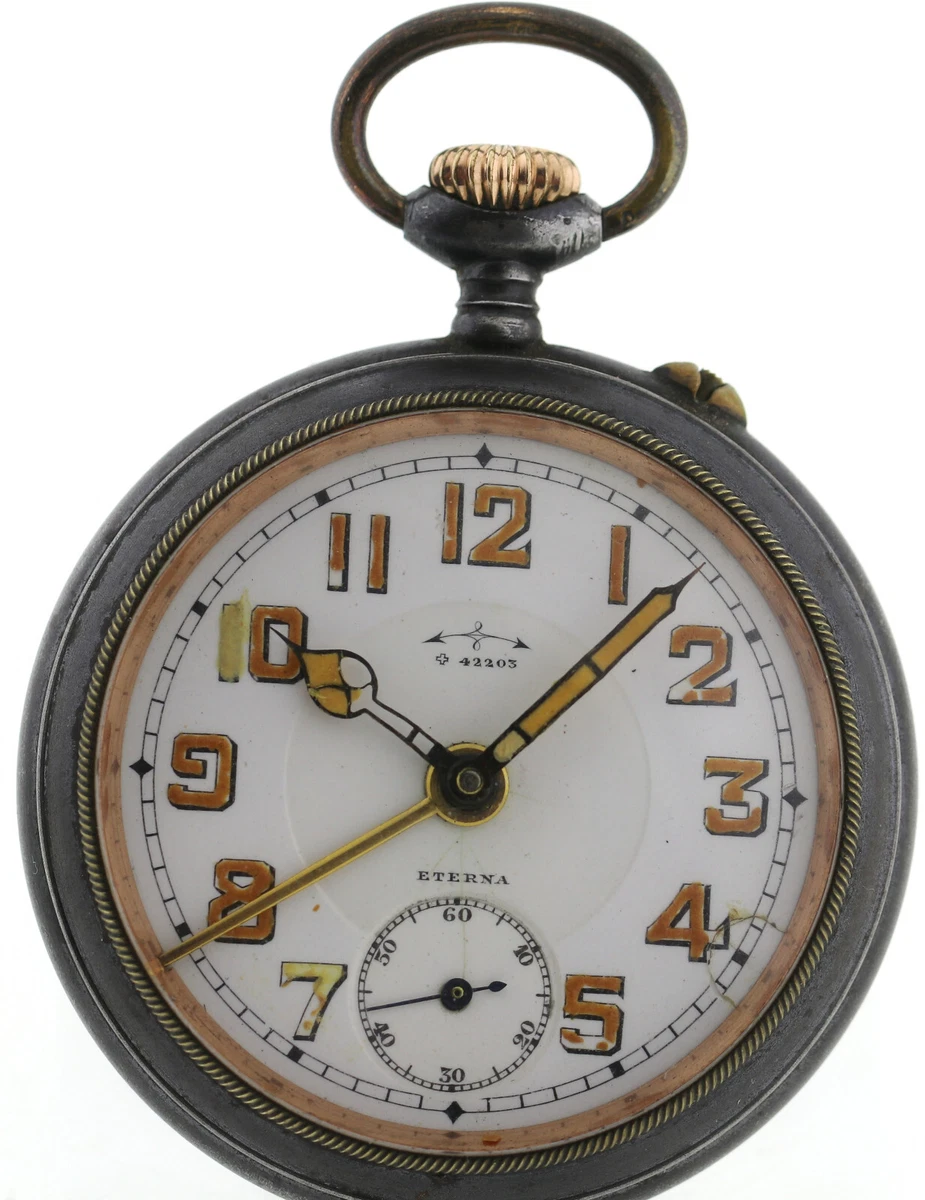 Eterna Reloj Despertador - Alarma - Función Recordatorio Patente 42203 Hierro Bruñido Ø51mm