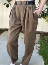 Vintage Fusion Group Pants 50 Balloon Elastic Waist Italy 80s