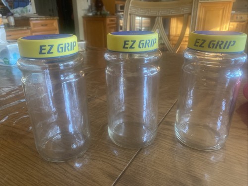 3 Vintage Maxwell House Kaffeebehälter EZ Griff Glas Kaffeedose NEUWERTIG