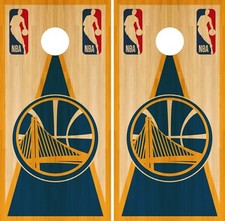 Golden State Warriors Cornhole Wrap NBA Game Board Skin Set Vinyl Decal CO605