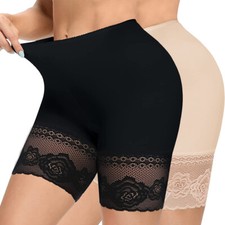 Anti Chafing Shorts Women Slip Shorts for Under Dresses Lace Boyshorts Panties