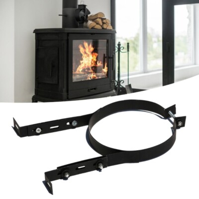 Portable Fireplaces Flue Liner Clamps Wall Support Chimney Pipe Bracket
