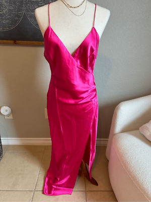 revolve pink silk dress Pink Revolve Maxi Dress by NBD Revolve