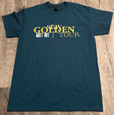 MATT RIFE - STAY GOLDEN 2025 Official Licensed Tour Shirt Green Medium Red Rocks