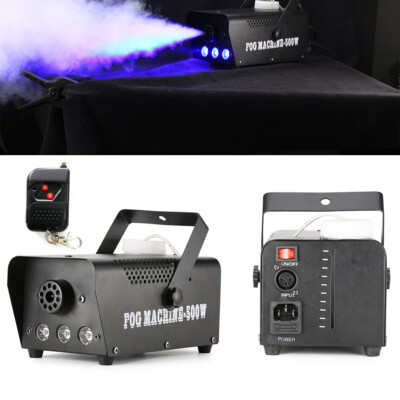 Nebelmaschine LED Bühnenlicht Nebel Effekt Hochzeit Party Disco Rauch 500W