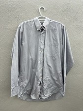 Kirkland Signature Mens Button Up Shirt 15.5 Long Sleeve Traditional Fit