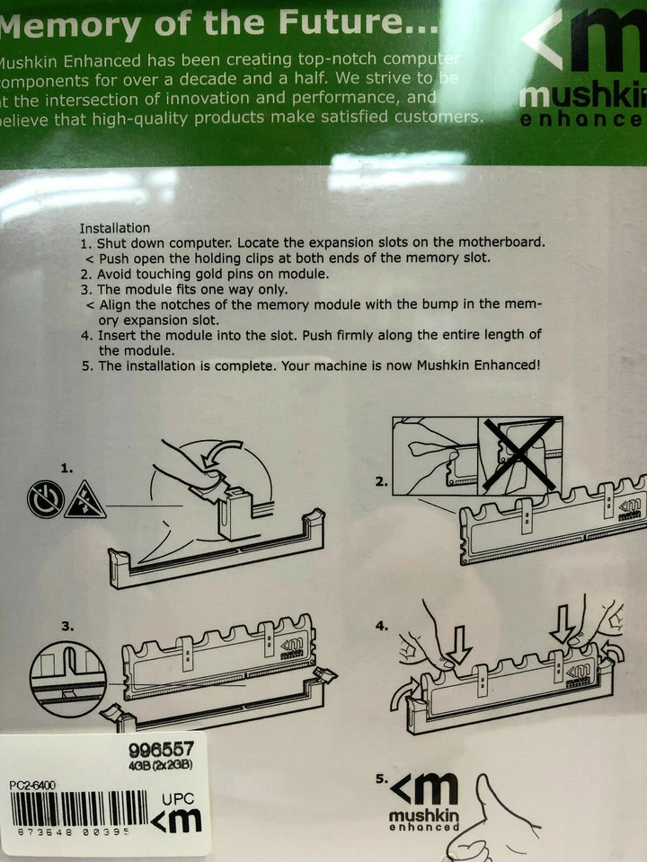 Mushkin DDR2 2GB XP2-5300 Dual Pack (2x1GB) RAM Memory - Image 2 of 2