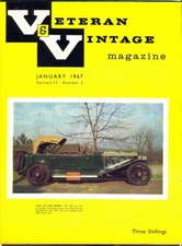 VETERAN & VINTAGE Magazine, January 1967 (Vol 11, No 5). Free UK Postage