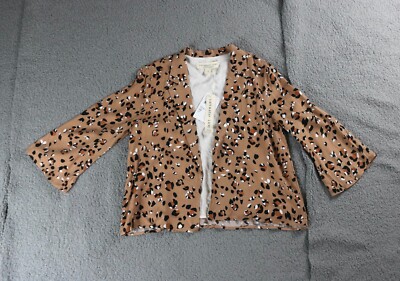 Saltwater Luxe Womens Small Leopard Print Jacket Animal Print New