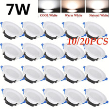 10PC 7W LED Einbaustrahler Drei Farben Dimmbare ultra flache Deckenleuchte 110V