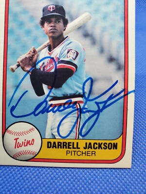 1981 Fleer DARRELL JACKSON Autograph Baseball card MINNESOTA TWINS