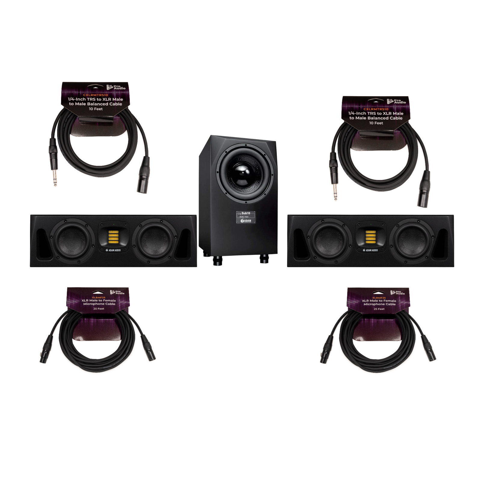 Студийный сабвуфер Adam Audio Sub10 с 10-дюймовым приводом Mk2 и комплектом студийных мониторов