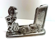 Kirk Stief Pewter Baby/Child's Picture Frame Room Decor 3 5/8" w. x 2 3/4" tall