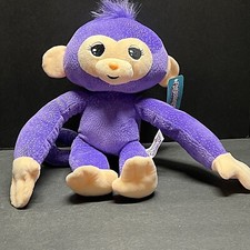 NEW w/Tags Fingerlings Purple Plush Monkey Silver Sparkles 14" Posable Arms
