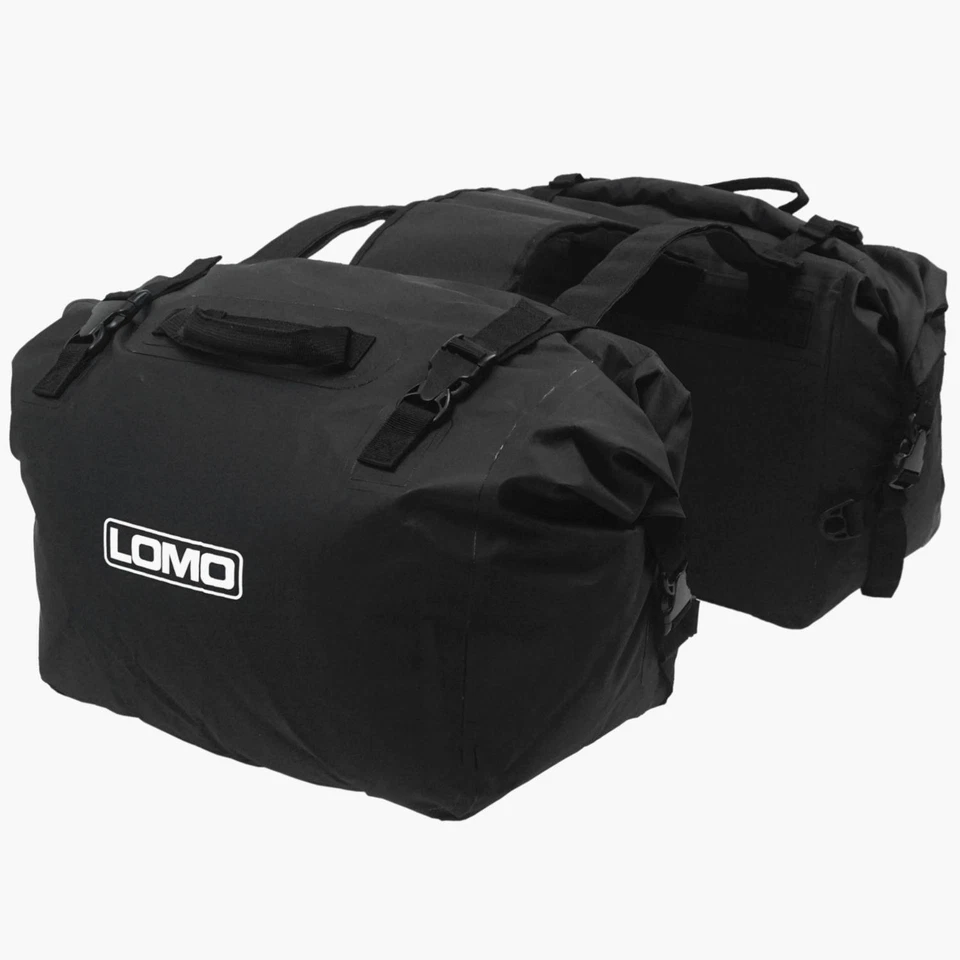 Lomo Dry Bag Motorcycle Panniers - Soft (1 Pair) Black Motor Bike - Image 2 of 4