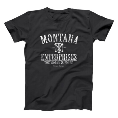 Montana Enterprises  Retro Scarface Tony Montana Black Basic Men's T-Shirt