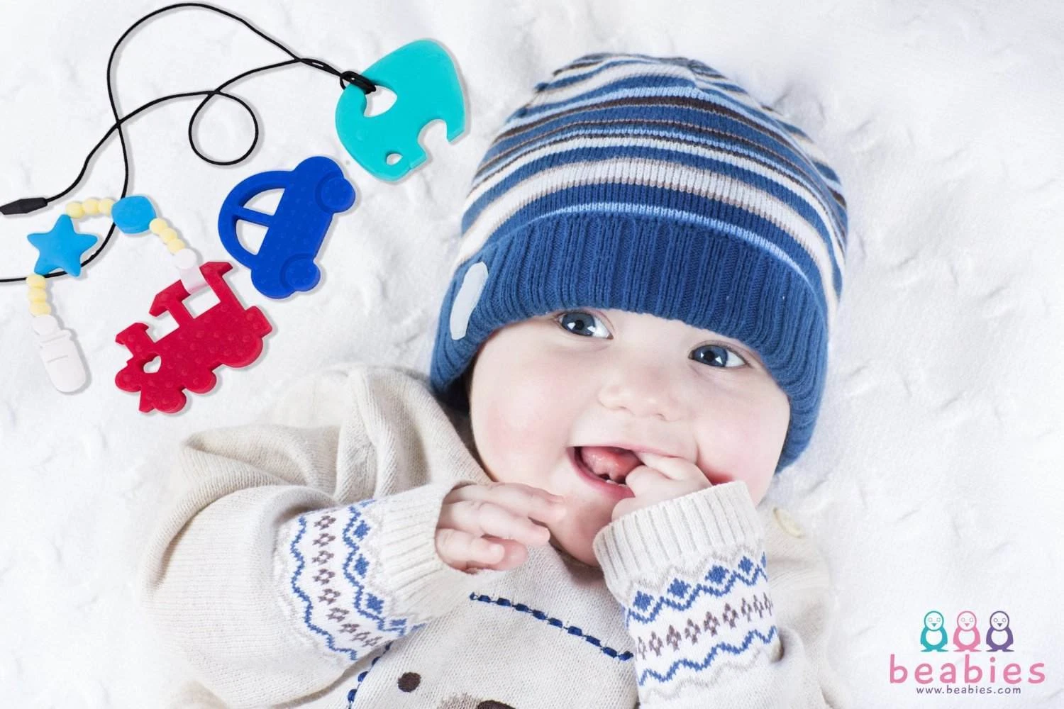 *NEW* Teething Toys PLUS Pacifier Clip/Teether Holder - BPA-Free & FDA-Approved
Opens in a new windo