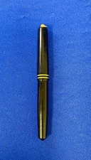 Wahl Eversharp Black & Gold 4 ½" Fountain Pen w/ 2 Manifold 14K Nib! Nice! 193