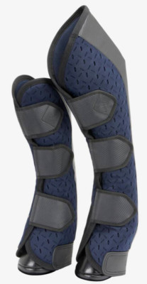 LeMieux Kudos 3D Mesh Travel Boots Light Protective Wicking Carbon Leg Wrap Navy