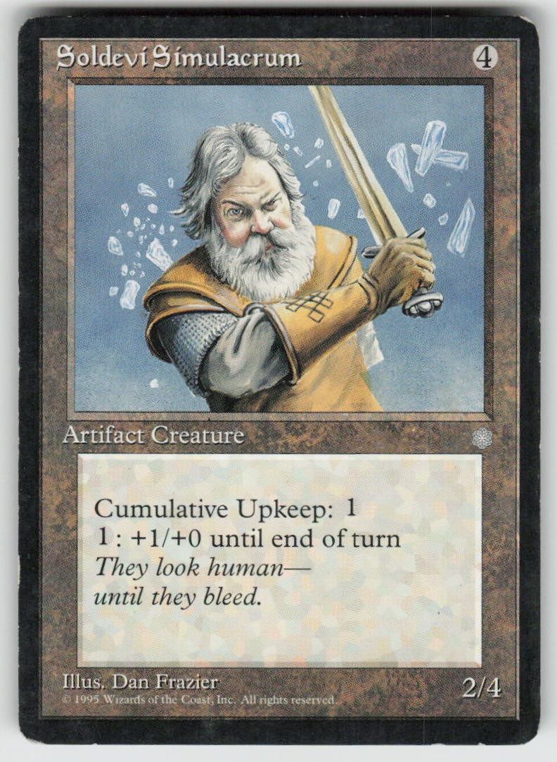 Soldevi Simulacrum Uncommon Ice Age Magic: The Gathering Moderately Played