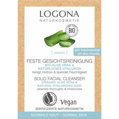 Logona CLASSIC Feste Gesichtsreinigung Bio-Aloe Vera & natürliches Hyaluron   60