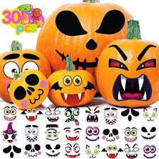 Halloween Pumpkin Decorating Stickers 30 Sheets Pumpkin Face Stickers for Pumpki