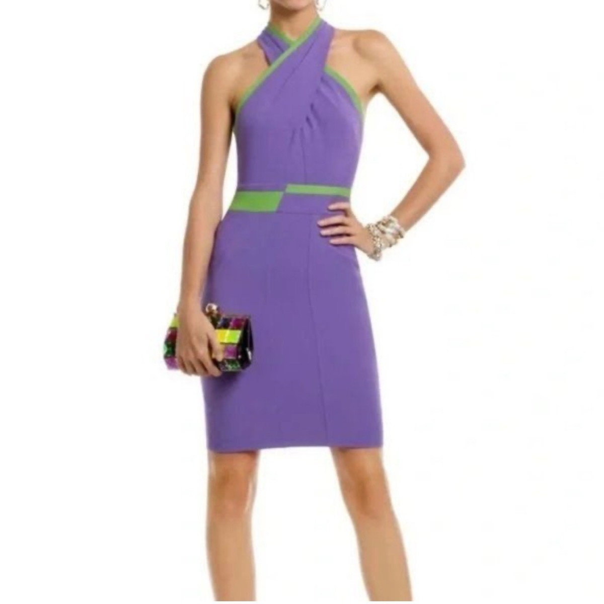 purple and lime green dress Purple  & Lemon Green 