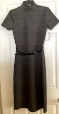 Nine West Ladies Open Front Gray Stretched Dress size PS