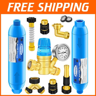 #ad RV Water Pressure Regulator Kit with Filters $151.99