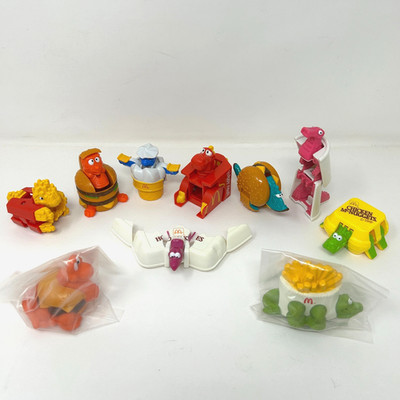 1990 100% COMPLETE SET all 8+ w/U3's Changeables Mcdonalds mcdinos 1990s toys 10