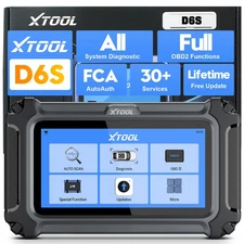 USED XTOOL D6S Full System OBD2 Scanner Diagnostic Tool Lifetime Free Update