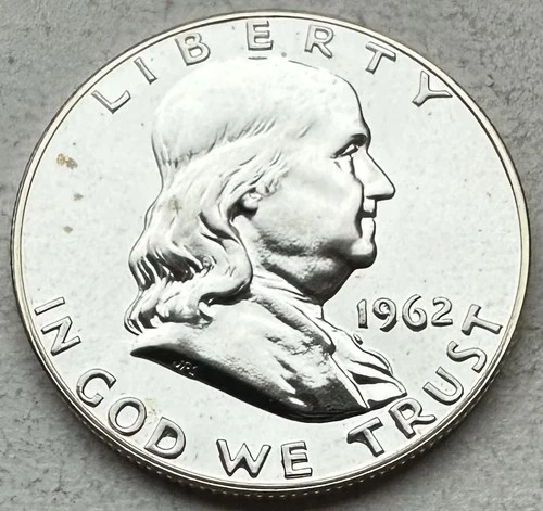 1962 Proof Franklin Half Dollar 90% Silver-INV#8521