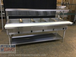 Eagle SHT5-240 79” Electric 5 Well Steam Table with sneeze guard