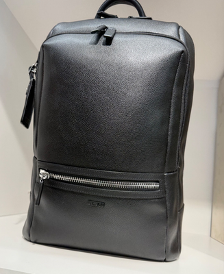 NEW Tumi FOXWOOD 100% LEATHER 16.5” Medium Laptop Backpack - BLACK